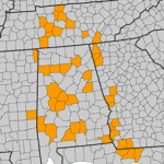 R. alabamense distribution map