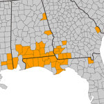 R. austrinum distribution map